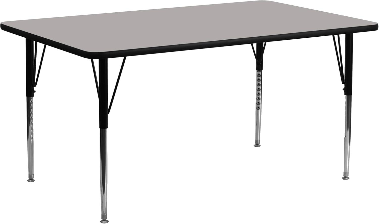 Goddard 24''W x 48''L Rectangular HP Laminate Activity Table - Adjustable Legs