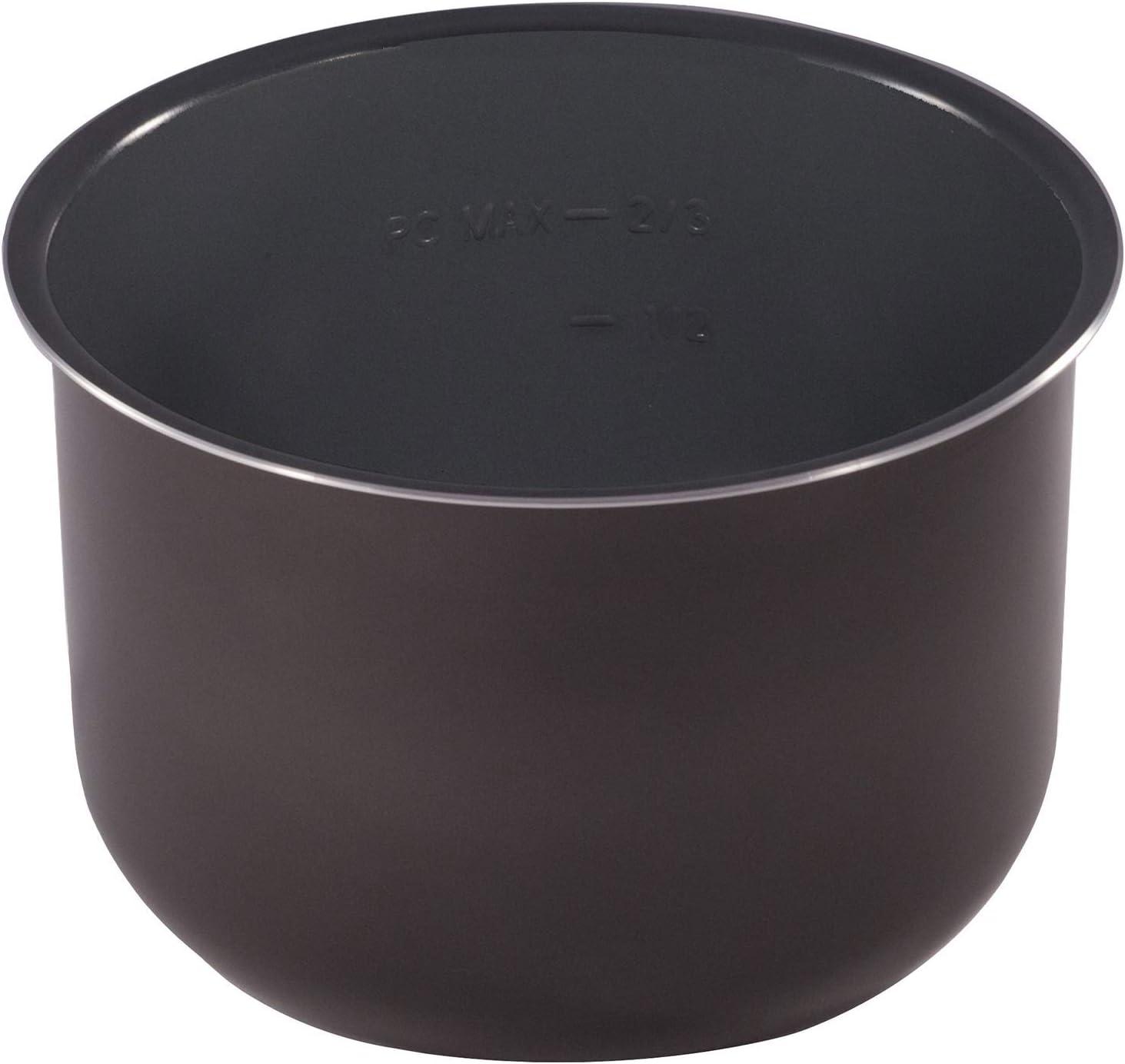 6-Quart Black Ceramic Non-Stick Inner Cooking Pot