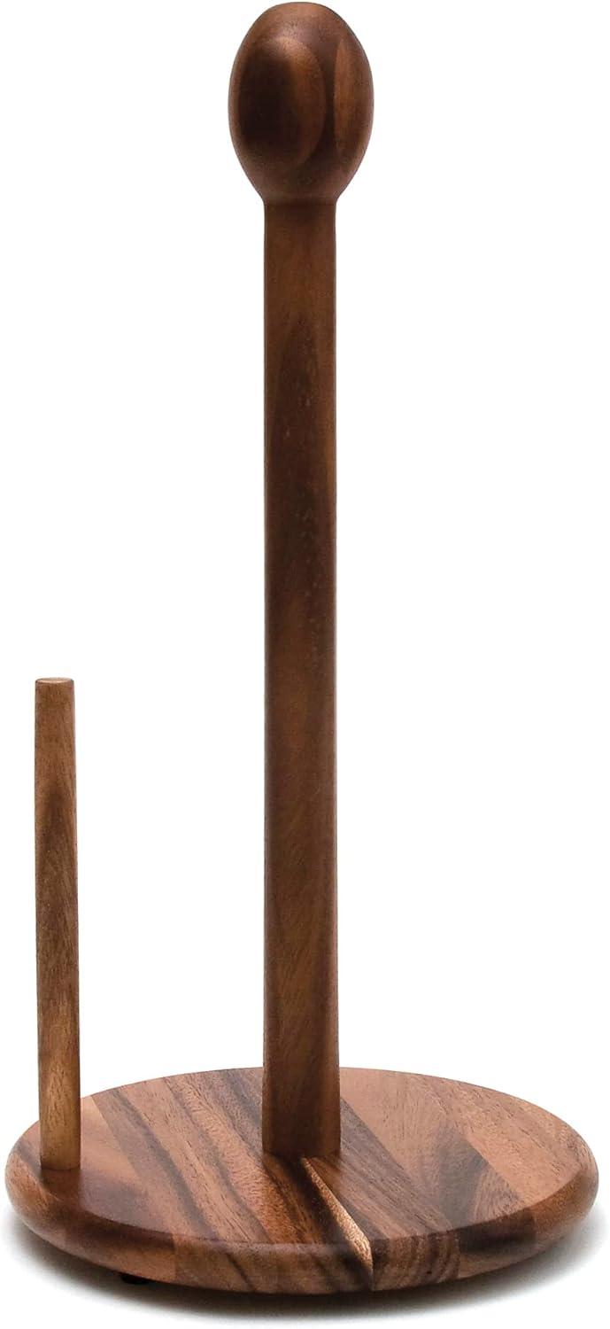 Acacia Wood Standing Paper Towel Holder, 14.3 in