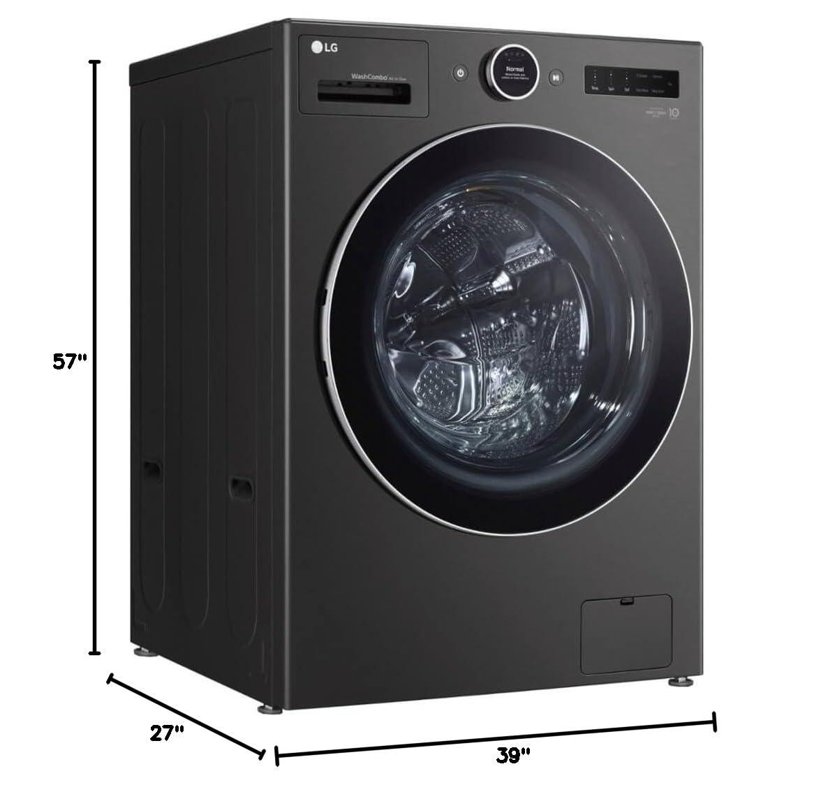 LG LG Ventless Washer/Dryer Combo WashCombo, All-in-One Mega Capacity with Inverter HeatPump, Technology and Direct Drive Motor, 5.0 cu. ft. WM6998HBA