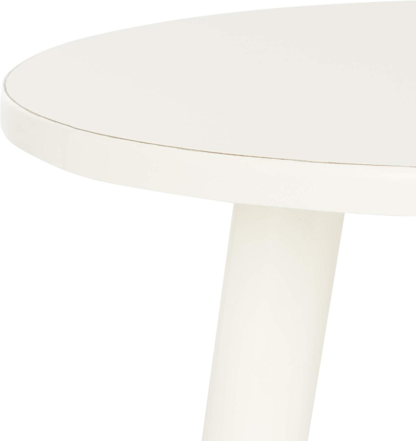 Orion Round Accent Table - Vintage White - Safavieh.