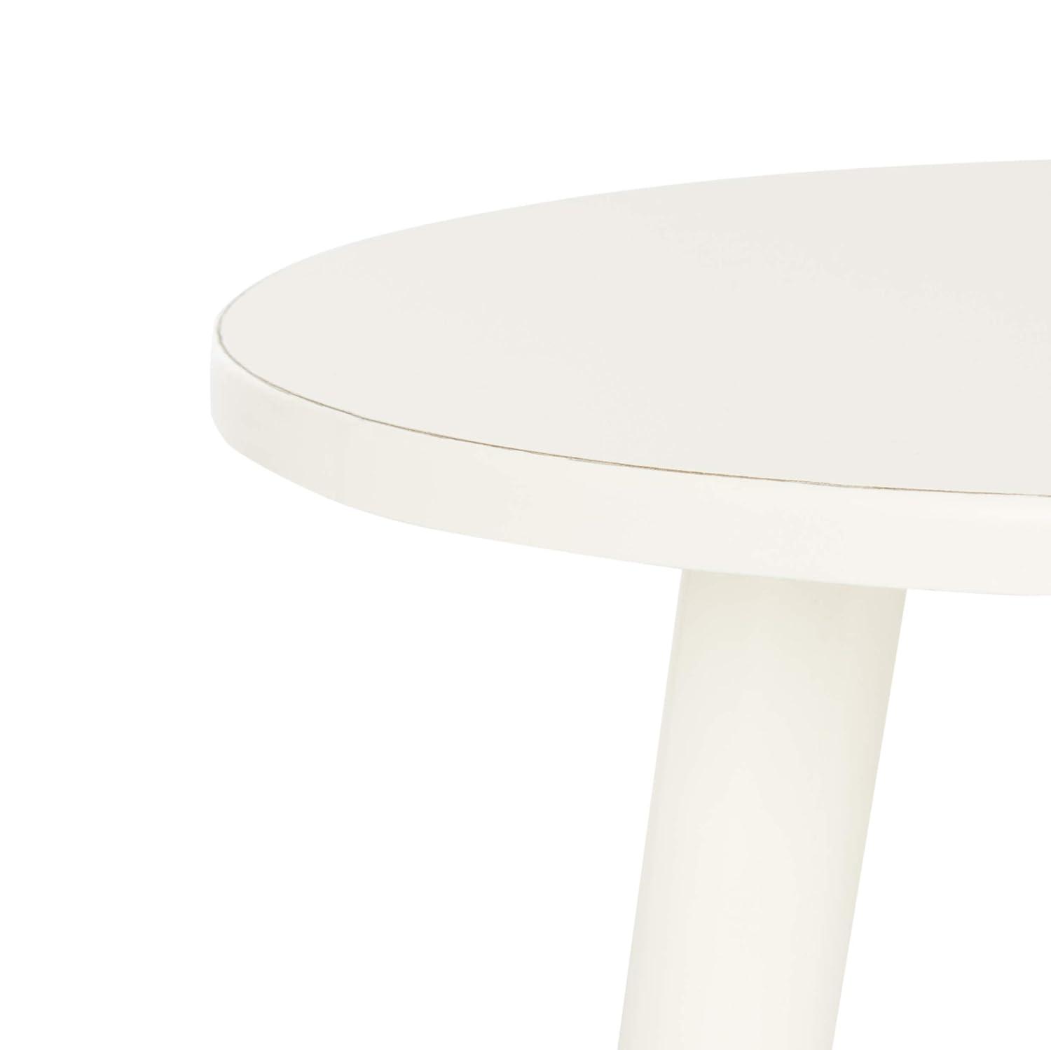 Orion Round Accent Table - Vintage White - Safavieh.