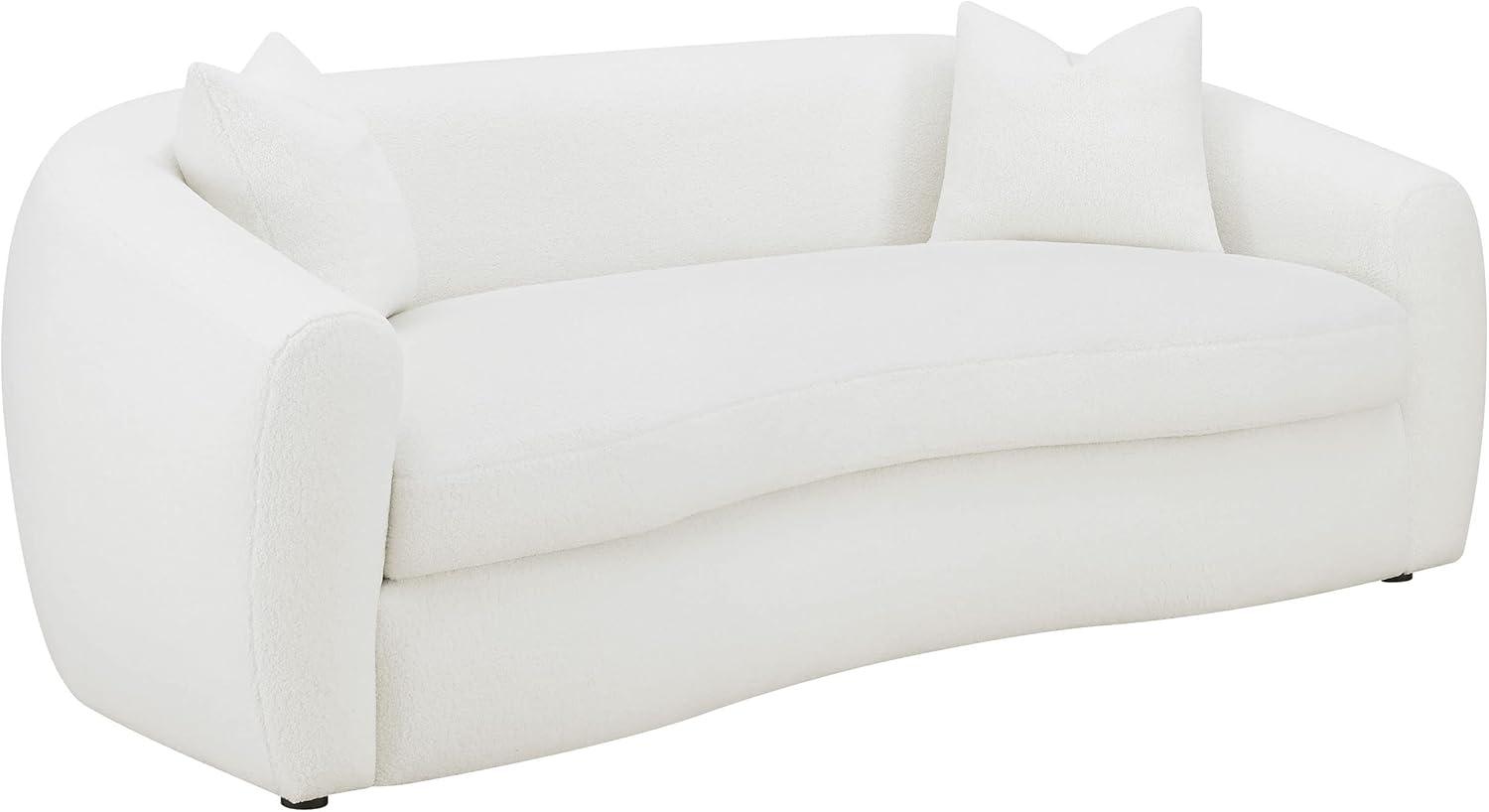 Coaster Isabella Modern Fabric Upholstered Tight Back Sofa White