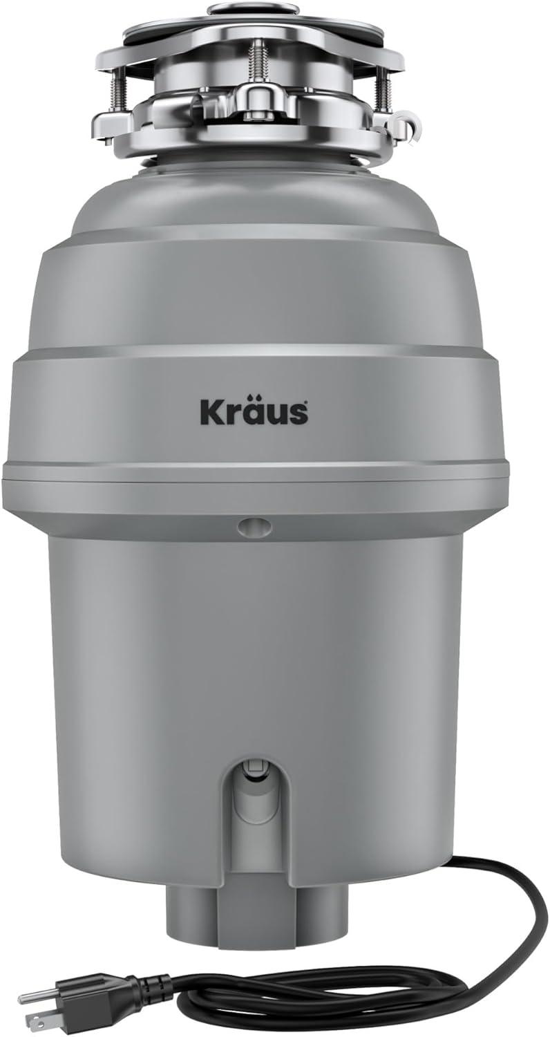 Matte Gray Stainless Steel Continuous Feed Garbage Disposal