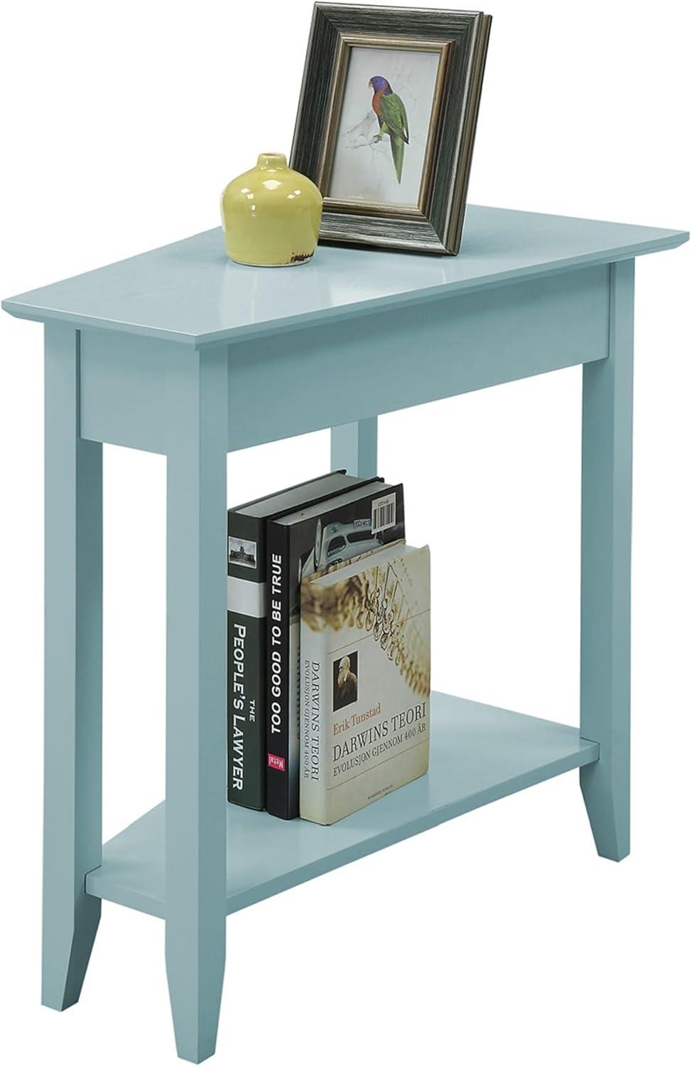 Convenience Concepts American Heritage Wedge End Table, Sea Foam Blue