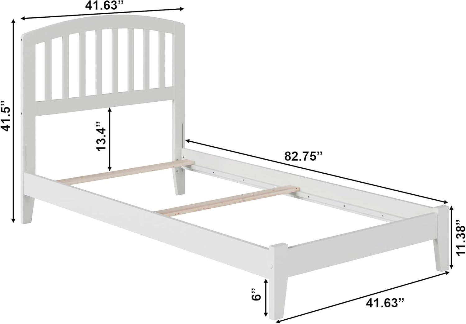 Richmond Twin Traditional Bed in White