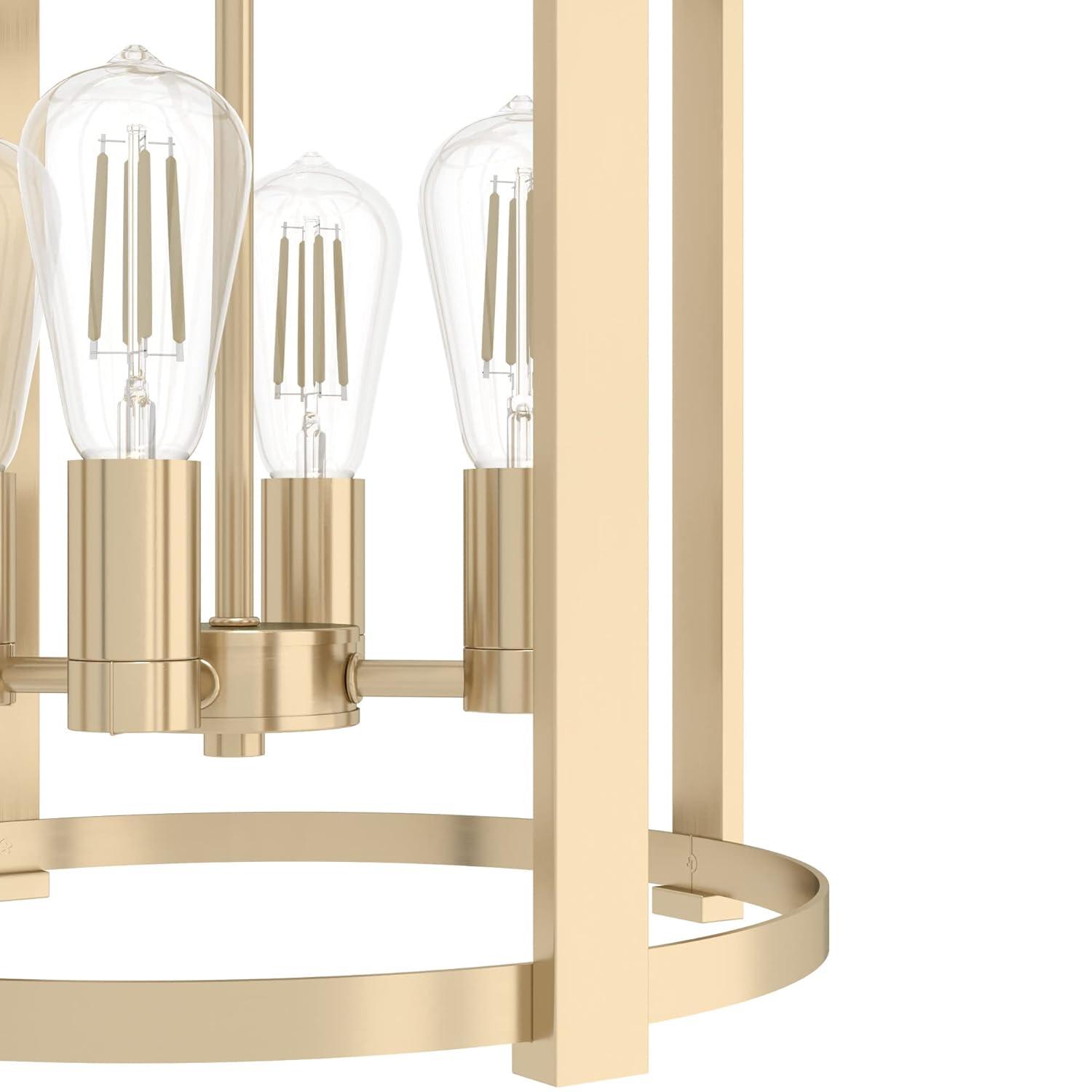 19959-Hunter Fans-Astwood 4-Light Lantern Chandelier in Caged Style-16 Inches Wide by 25.5 Inches High-Alturas Gold Finish