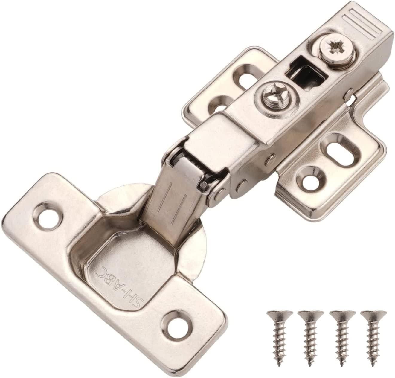 Decobasics Half Overlay -105° Frameless Cabinet Door Hinge -3 Way Adjustability