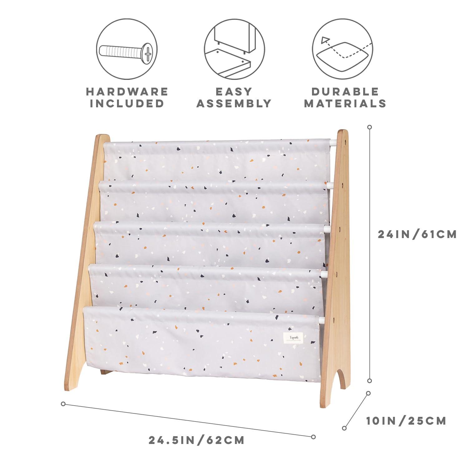 3 Sprouts - Book Shelf - Kids Book Rack Organizer  - Baby Room Bookcase