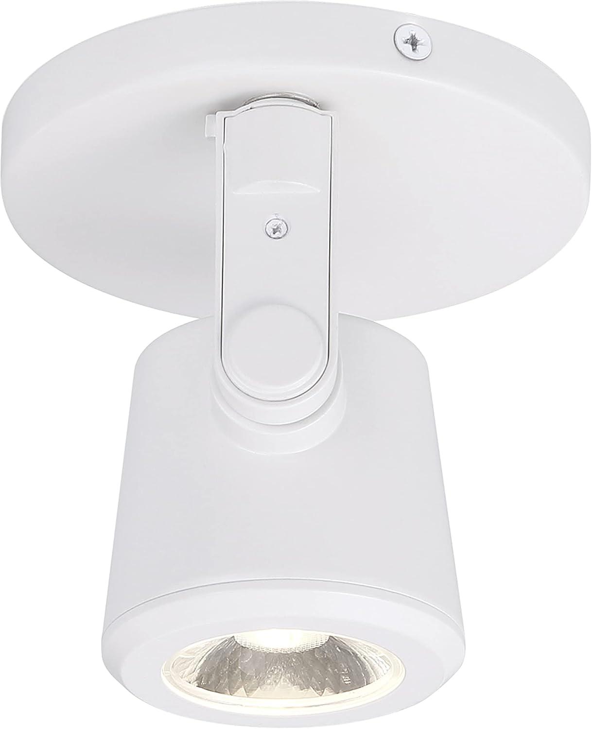 White Adjustable LED Monopoint Ceiling and Wall Spotlight