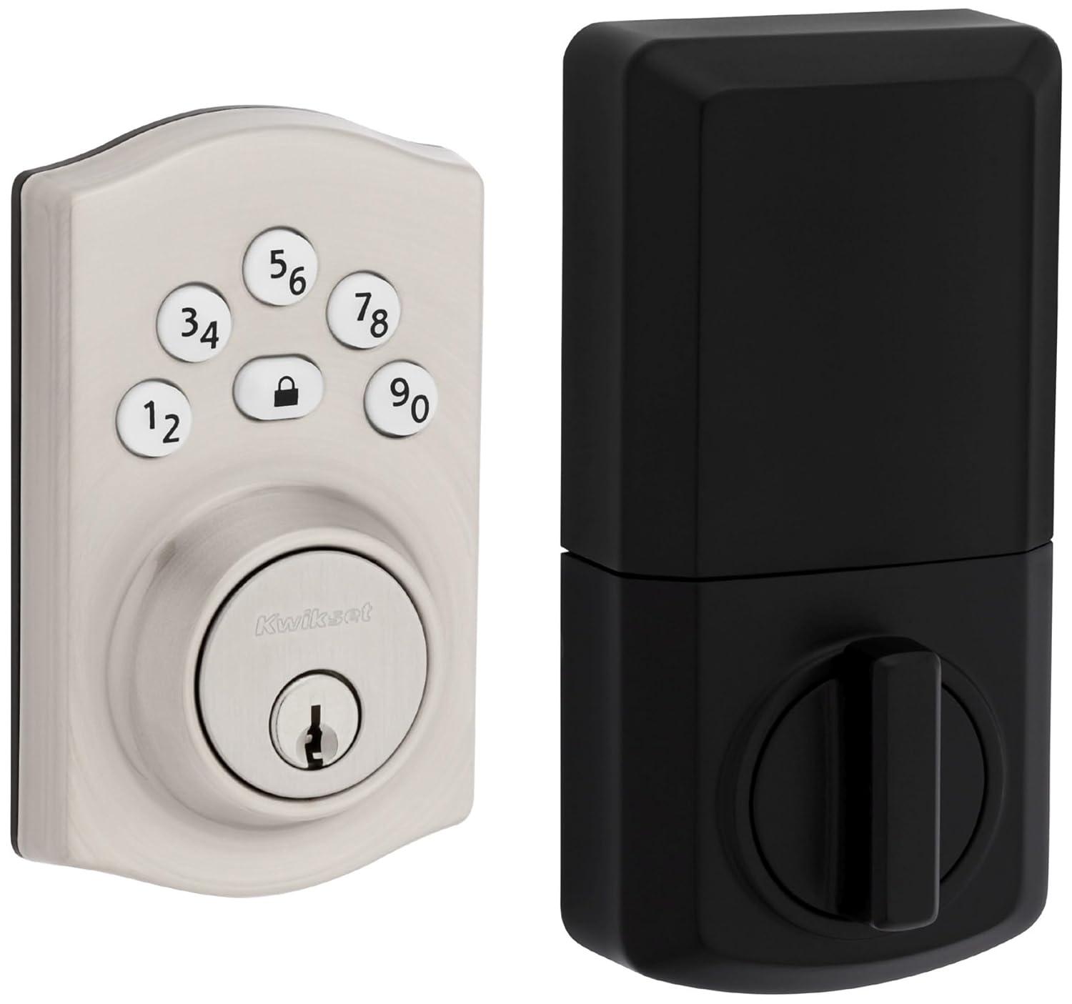 Kwikset 9240TRL-11P Traditional Powerbolt Electronic SmartCode Deadbolt with RCAL Latch and RCS Strike Venetian Bronze Finish