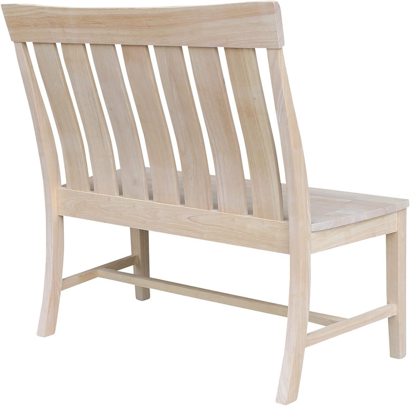 Ava Solid Wood Bench - Unfinished
