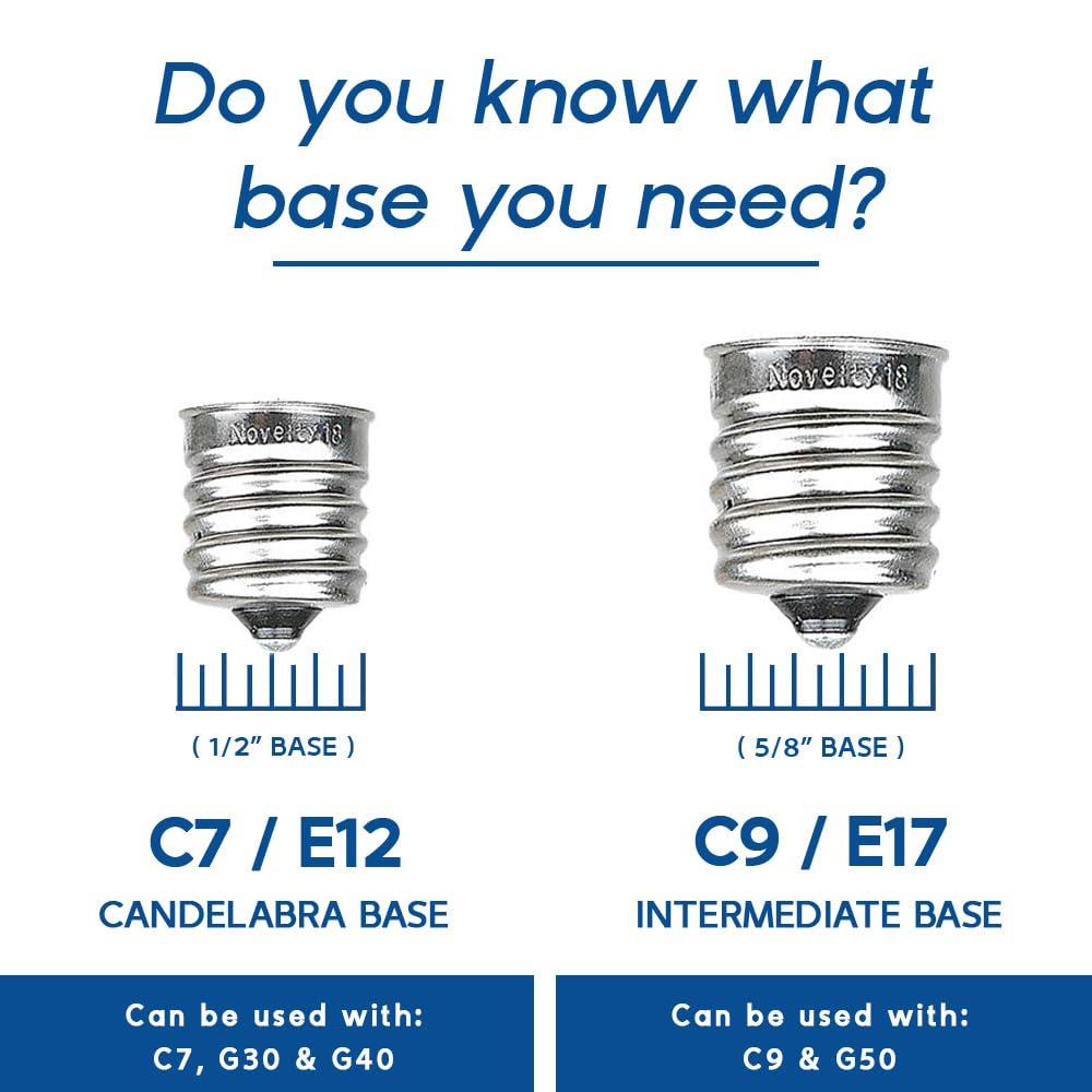 Novelty Lights Frosted White G40 Globe Hanging Outdoor String Light Replacement Bulbs E12 Candelabra Base 5 Watt