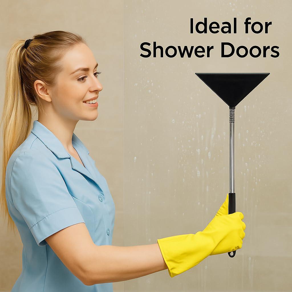 Extendable Stainless Steel and Rubber Squeegee with Telescopic Handle