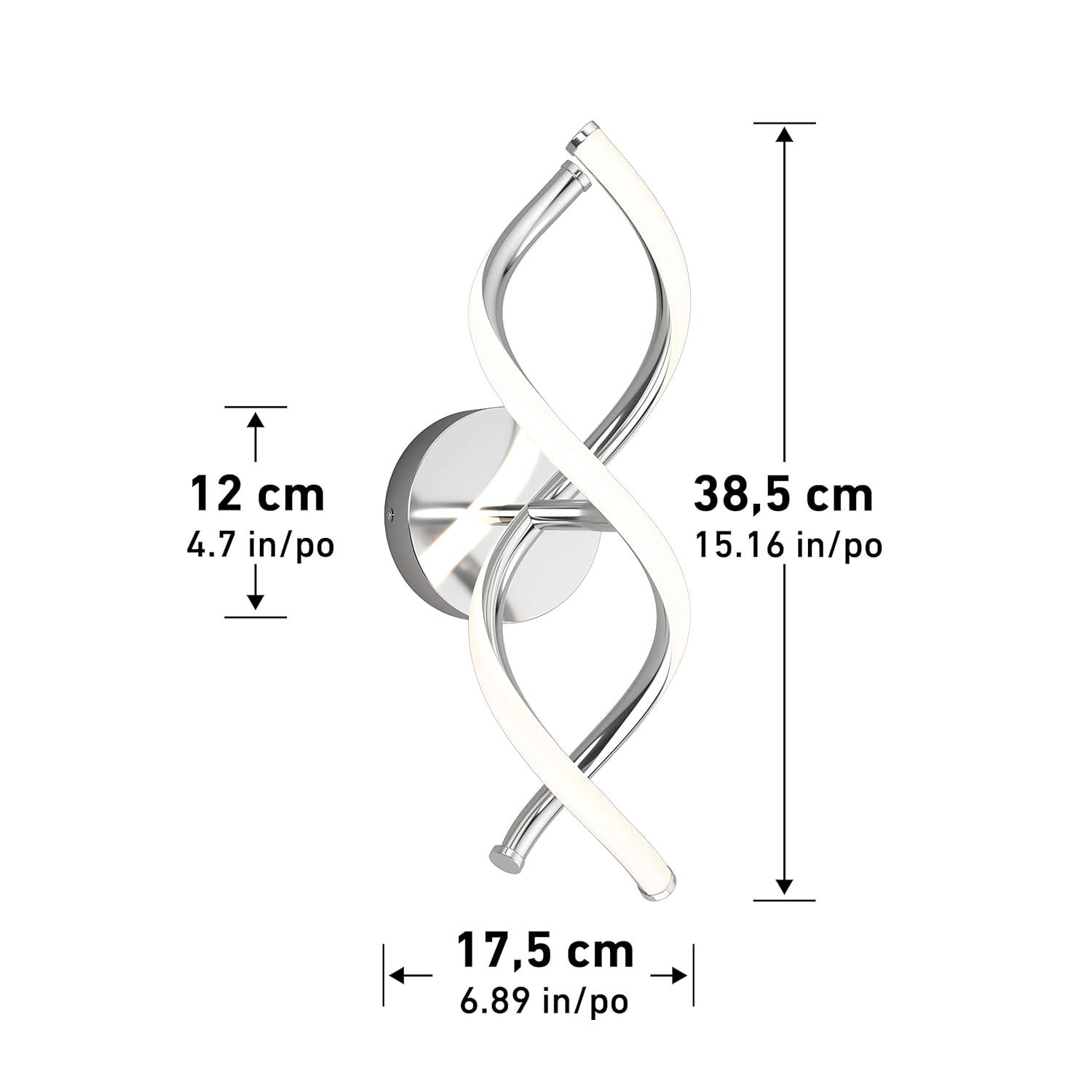 DNA 4.7 in. 1-Light Chrome Plated Selectable 3 CCT Integrated LED Sconce Vanity Light