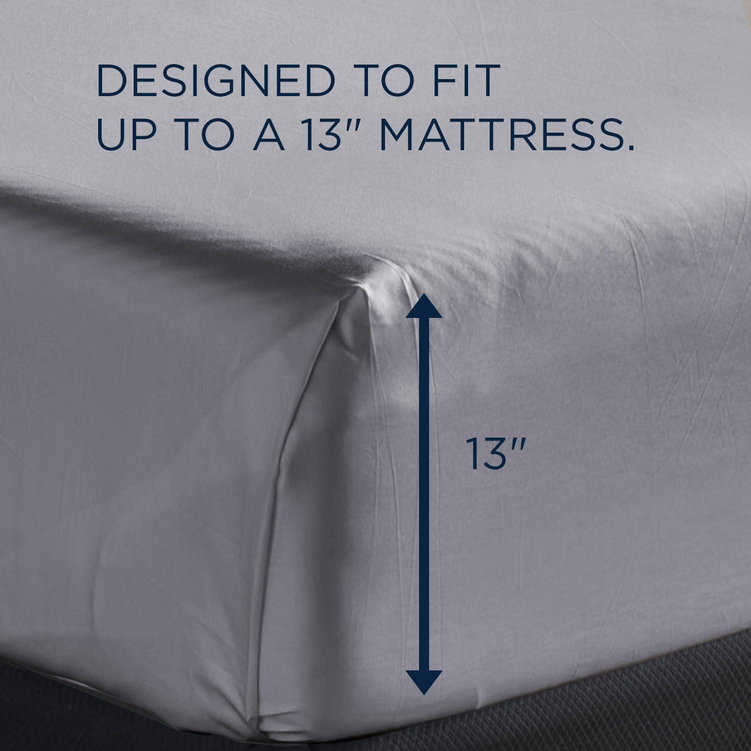 Tempur-Pedic Tempur Luxe Egyptian Cotton Sheet Set Silver Mist - Full, Adult