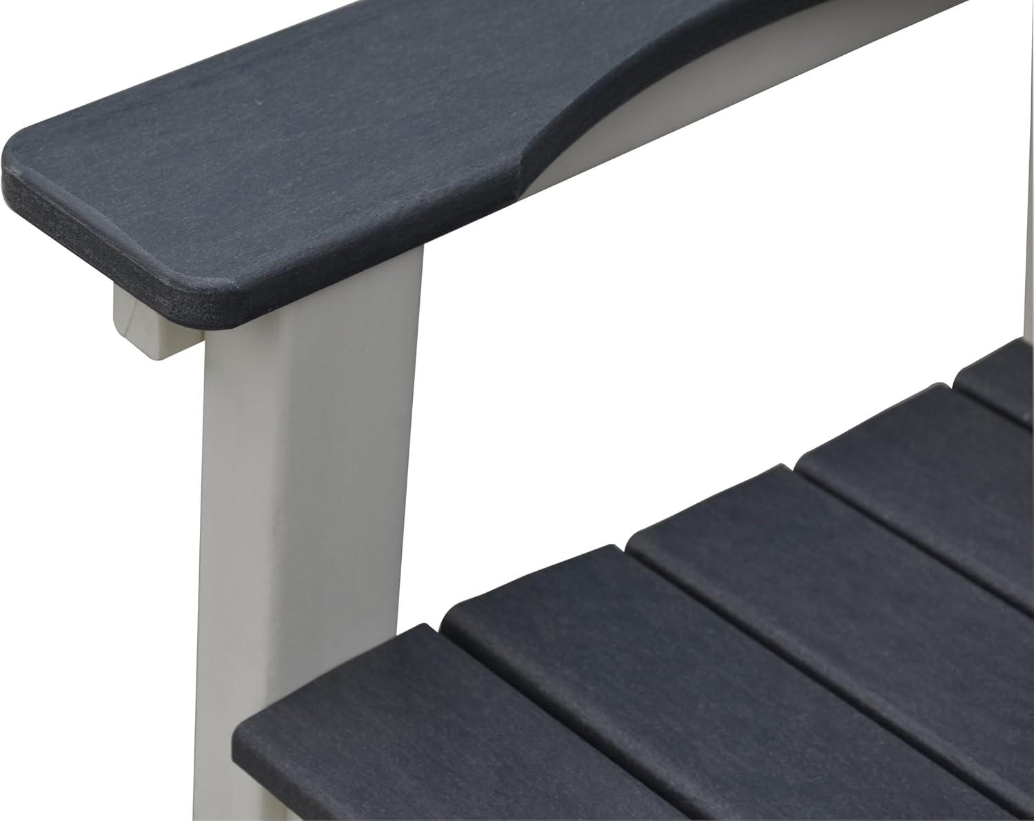 Outdoor Tall Adirondack Chair, Patio Bar Stool Chair with High Back, 400lbs, Widened Arms, All-Weather Balcony Chair for Backyard, Garden, Yard (1 PC)