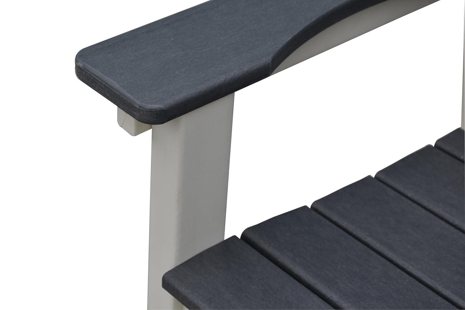 Outdoor Tall Adirondack Chair, Patio Bar Stool Chair with High Back, 400lbs, Widened Arms, All-Weather Balcony Chair for Backyard, Garden, Yard (1 PC)