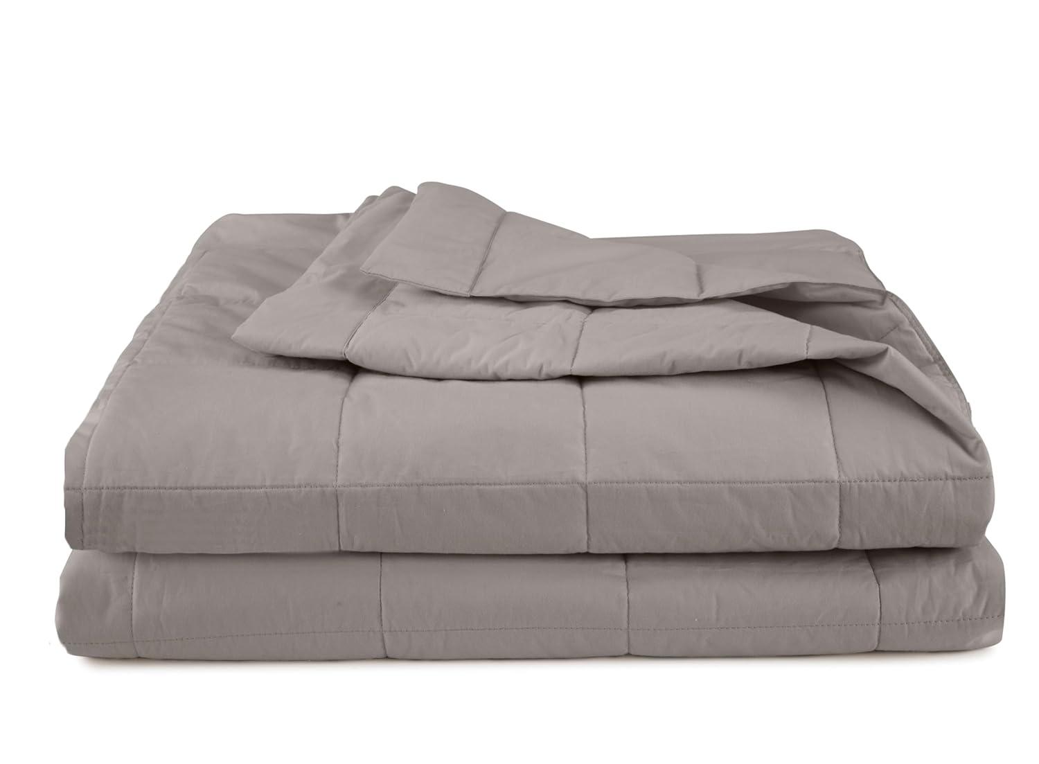 EcoPure Cozy Twin Dark Grey Cotton Fleece Blanket