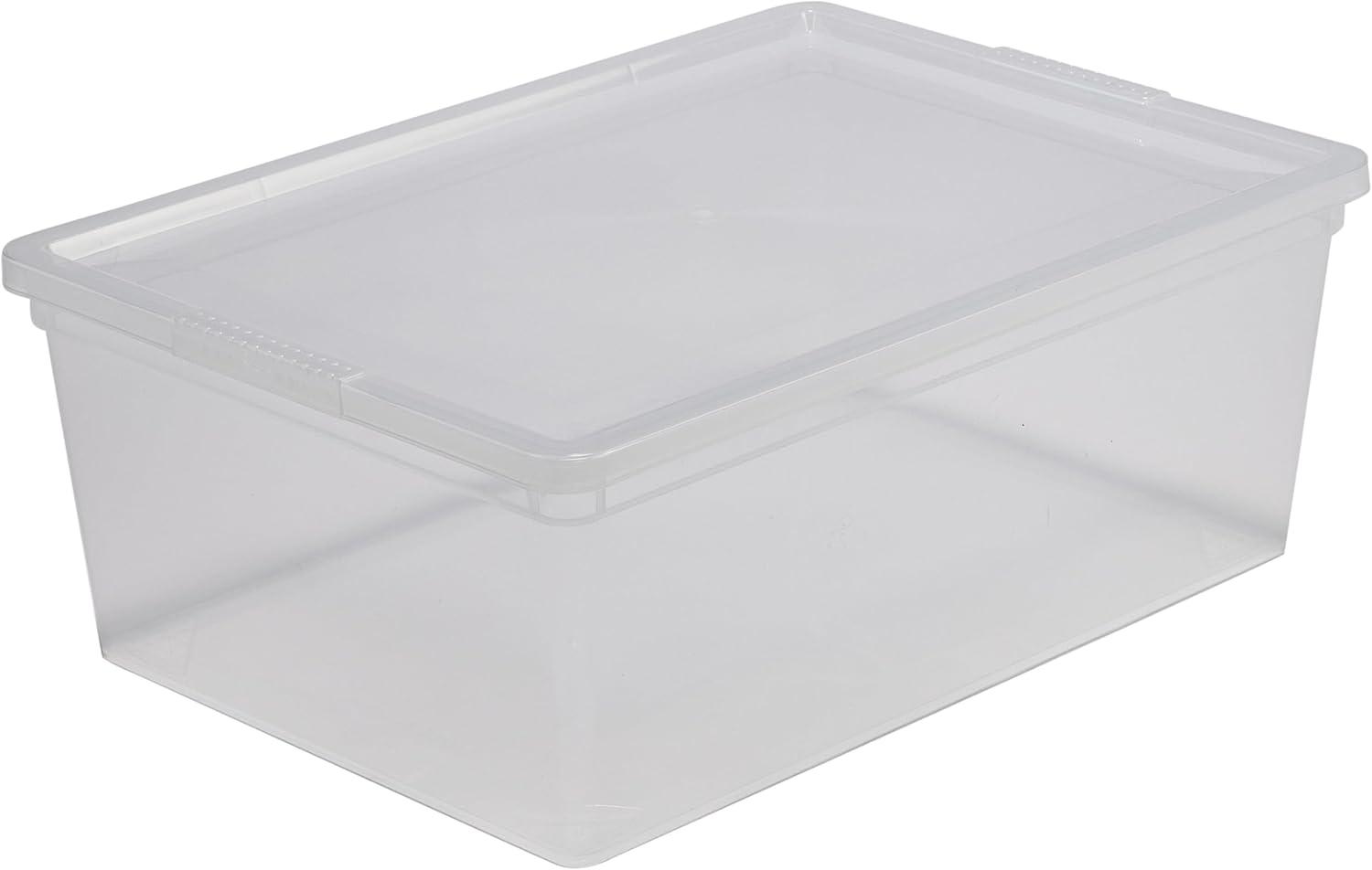 Simplify Simplify 4 Pack Stackable Storage Bins with Lids in Clear