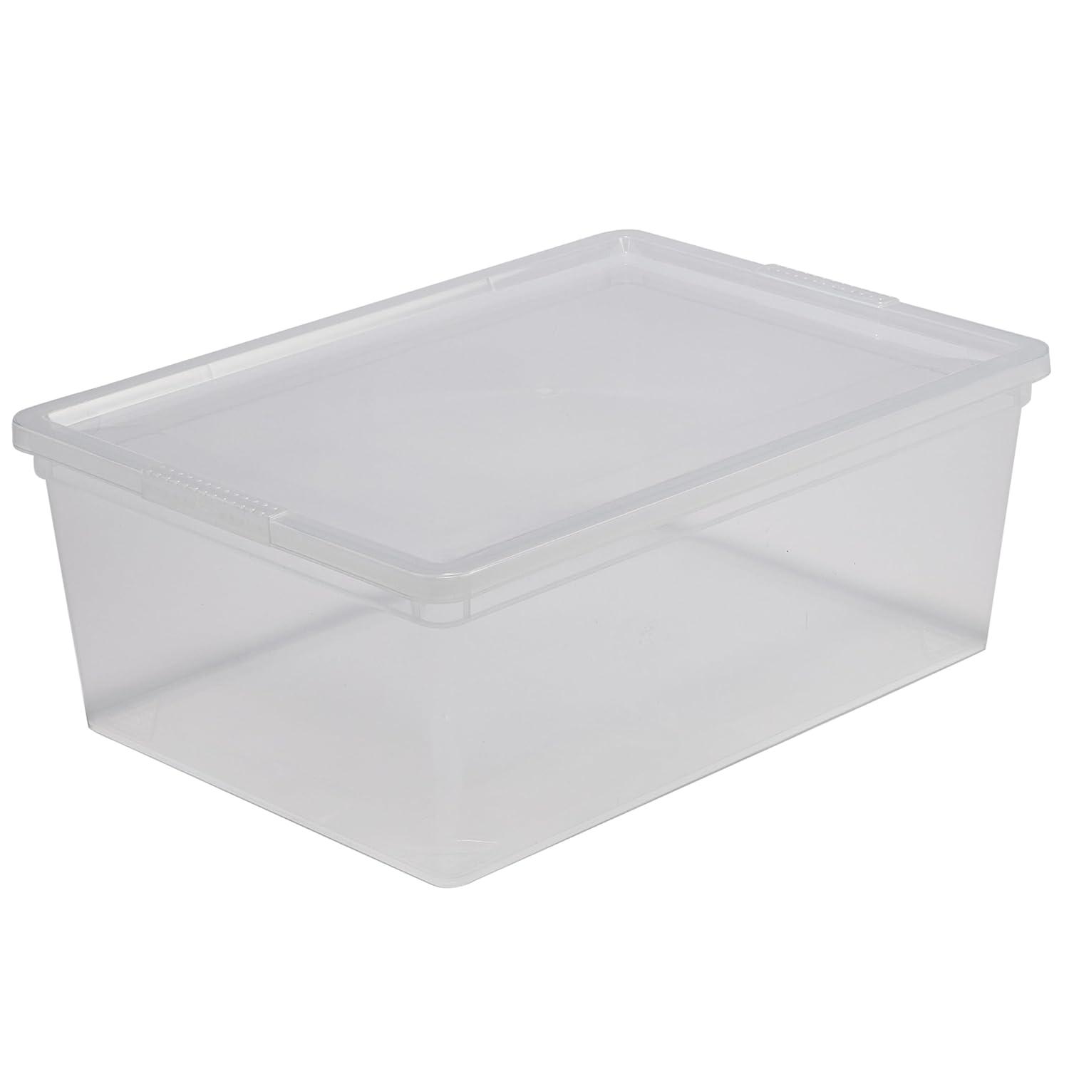 Simplify Simplify 4 Pack Stackable Storage Bins with Lids in Clear