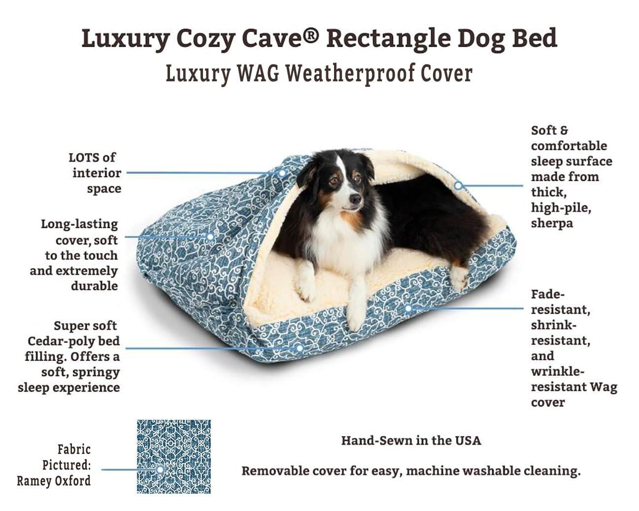 Snoozer Pet Products Snoozer Indoor/Outdoor Solarium Rectangle Cozy Cave Dog Bed - Wag Collection