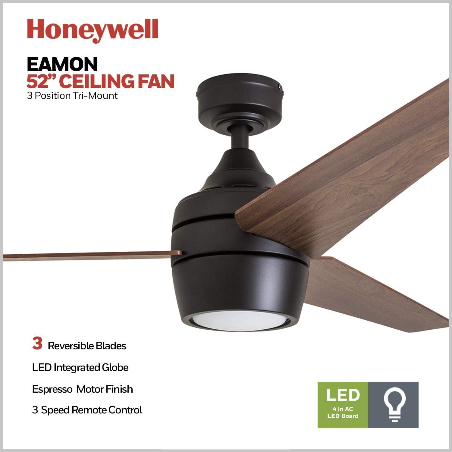 Eamon 52'' Ceiling Fan with LED Lights and Remote Control