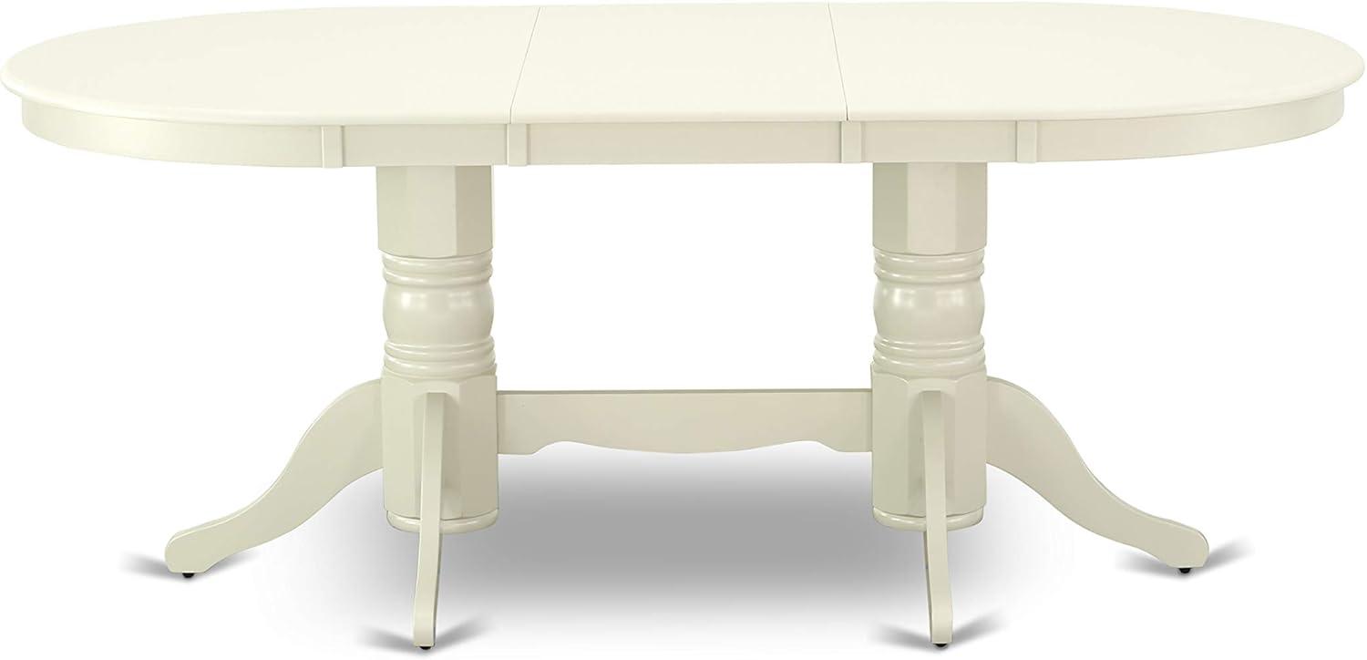 East West Furniture Vancouver 9-piece Wood Dining Room Set in Linen White