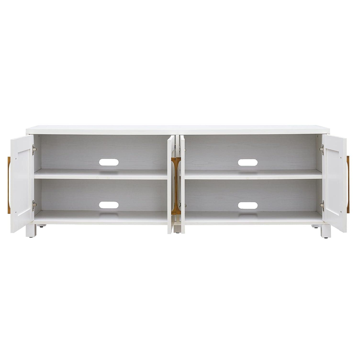 Evelyn&Zoe Chabot Rectangular TV Stand for TV's up to 75", White