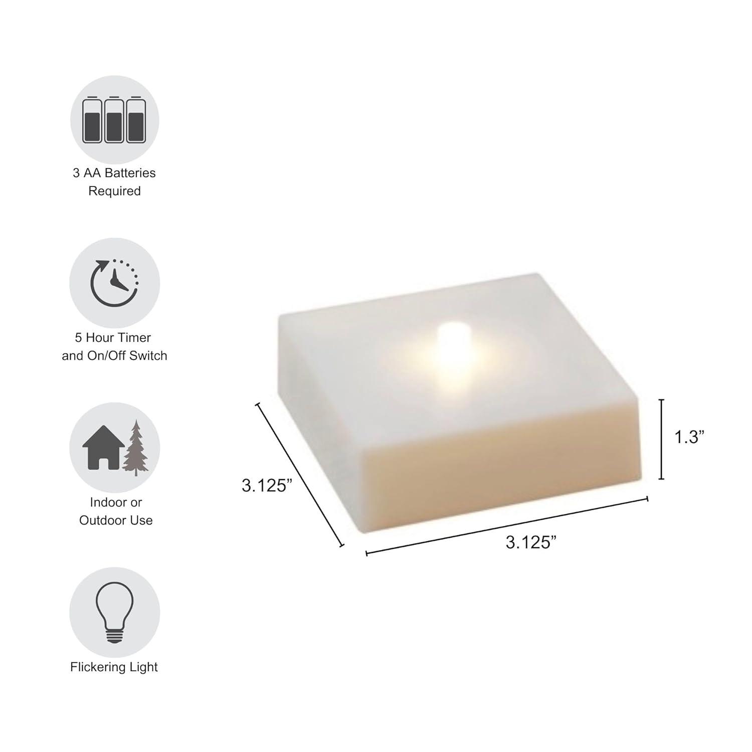 LumaBase 6 -Pack 10-Inches Freestanding Snowflake Light display with Yellow LED Lights