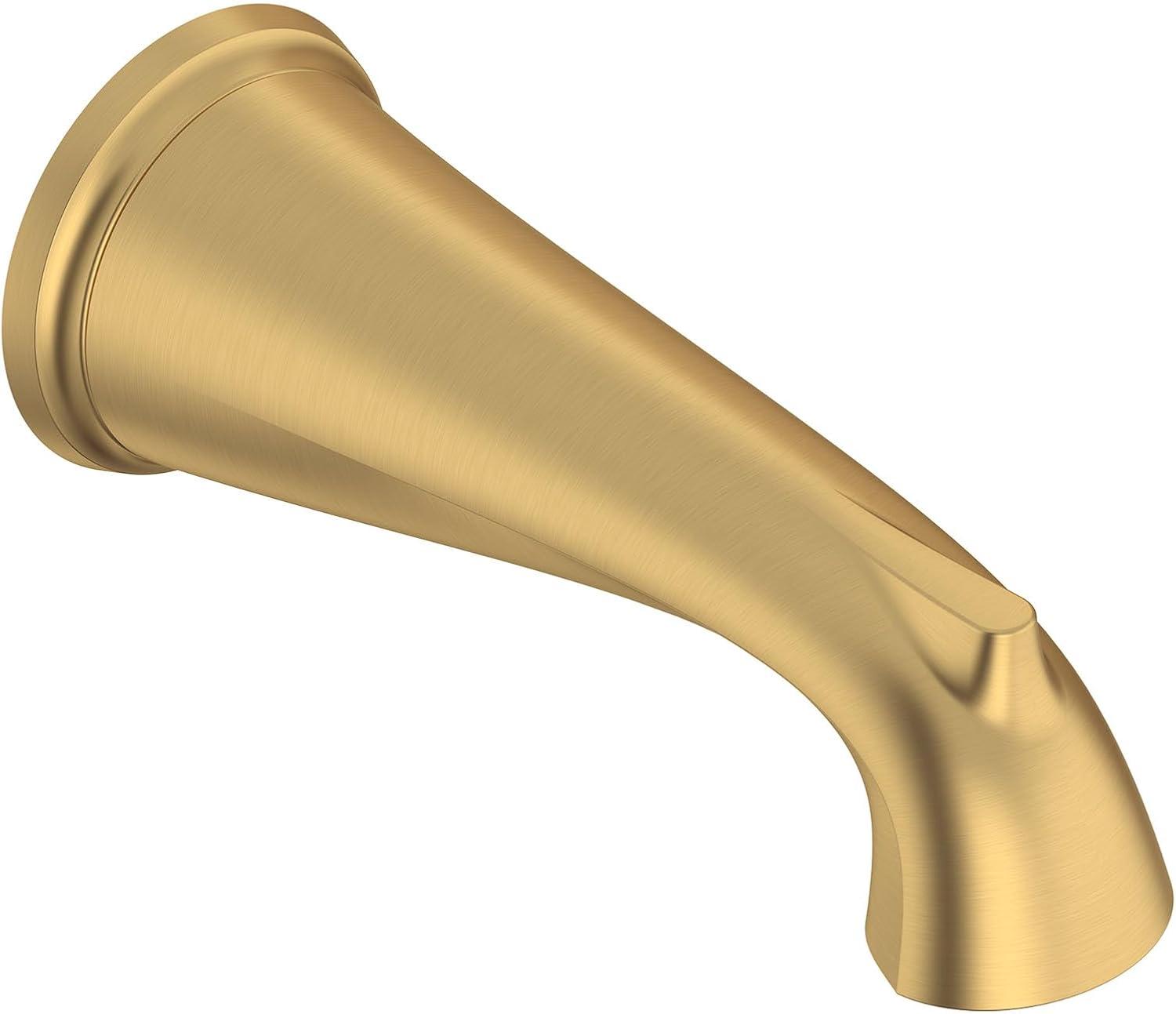 Brushed Gold Non-Diverter Tub Spout for Mobile Homes and RVs