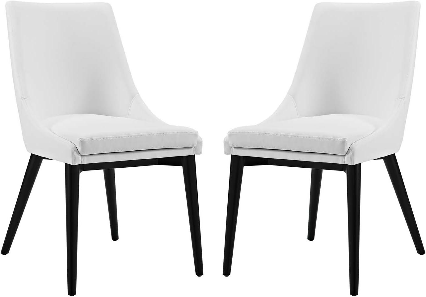 Set of 2 Viscount Dining Side Chair Vinyl - Modway