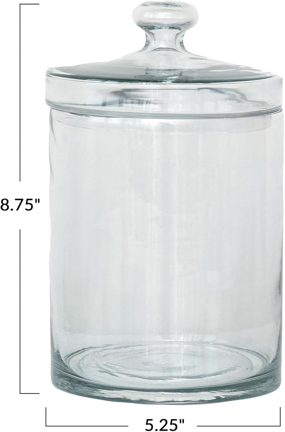 Large Clear Glass Storage Jar with Lid