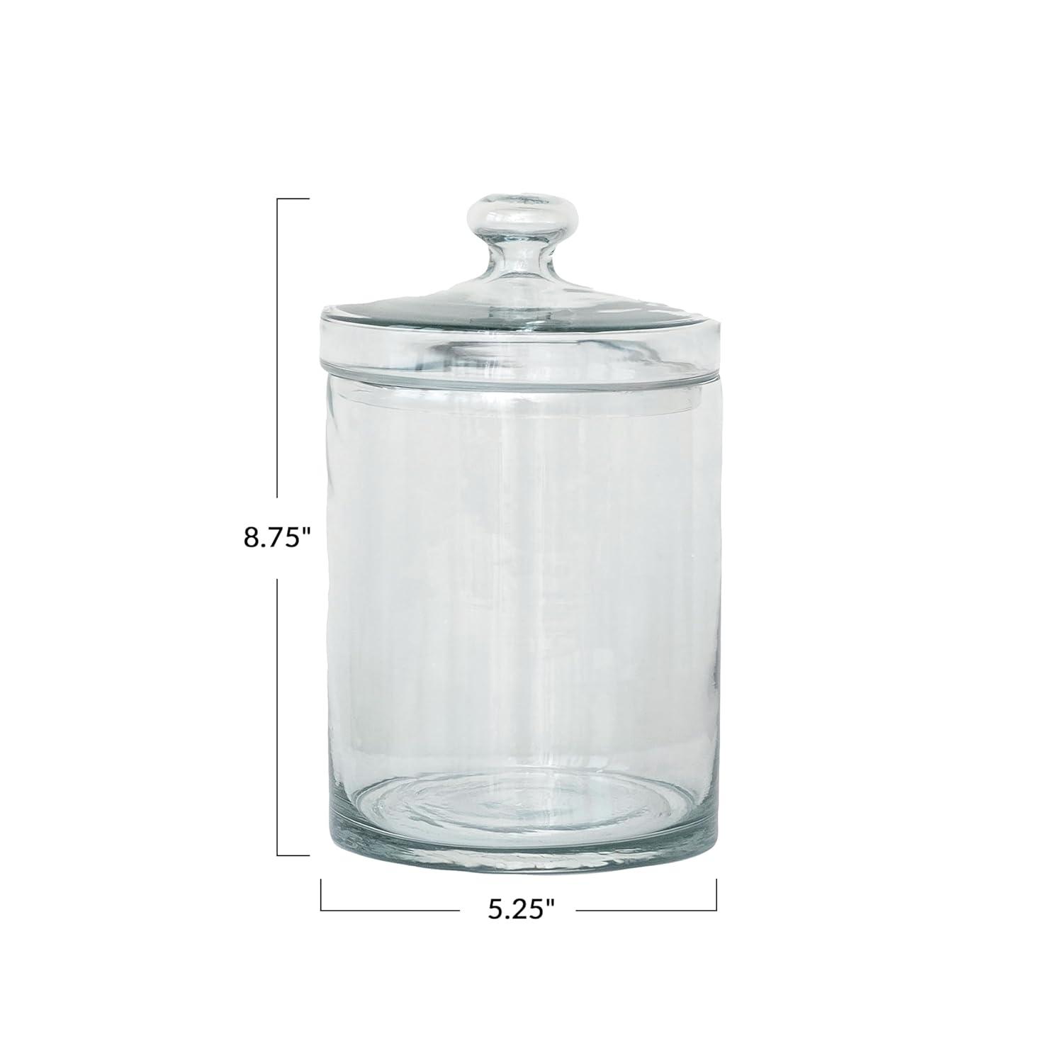 Large Clear Glass Storage Jar with Lid