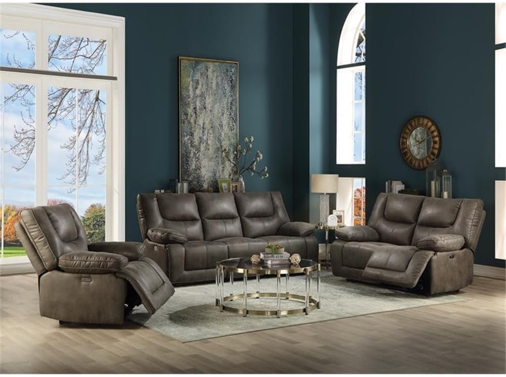 87'' Faux Leather Power Reclining Sofa