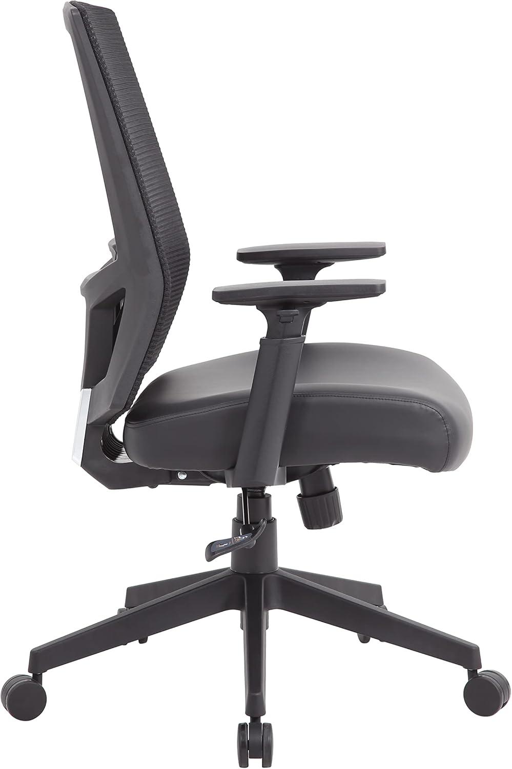 Black High Back Mesh and Vinyl Adjustable Task Chair