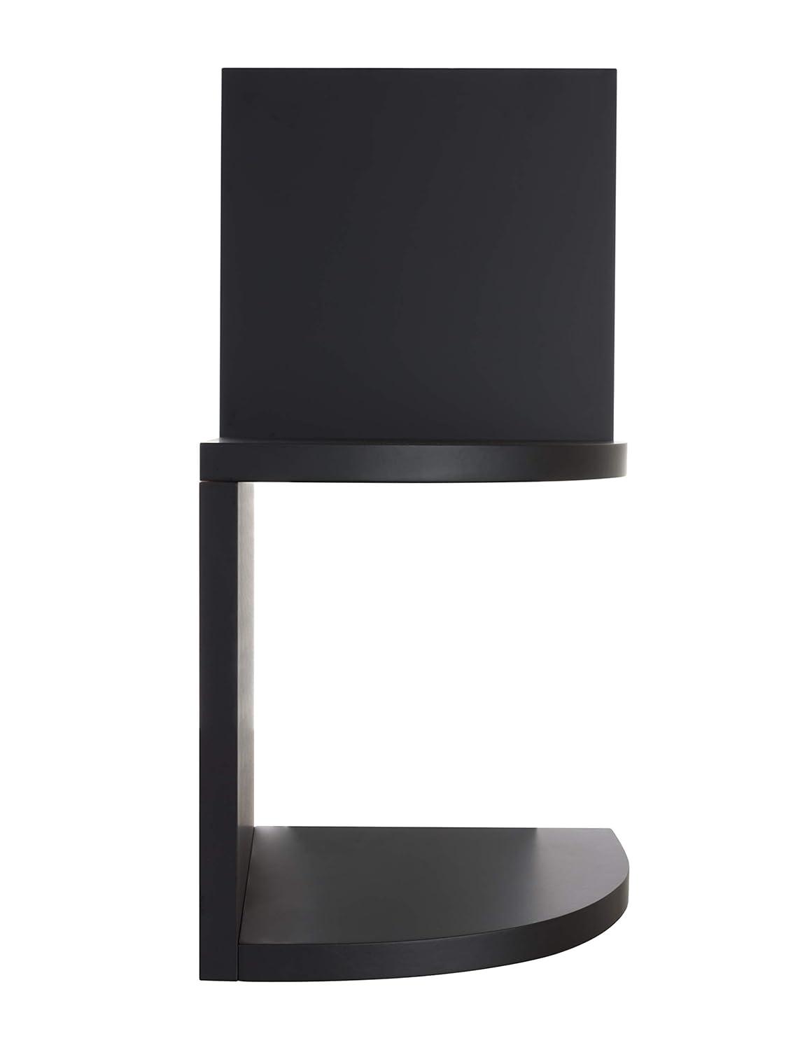 Kiera Grace Kieragrace Retro Set of 2 Count Floating-Shelves, Black, 2