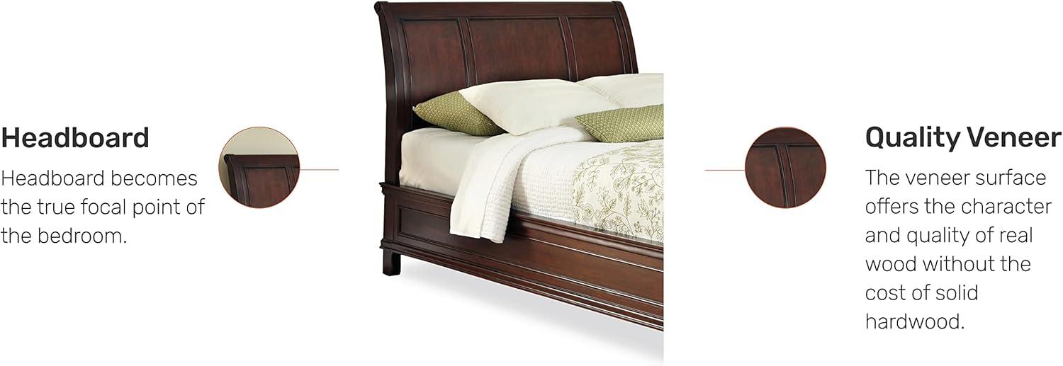 Lafayette Sleigh Headboard Cherry (King) - Home Styles