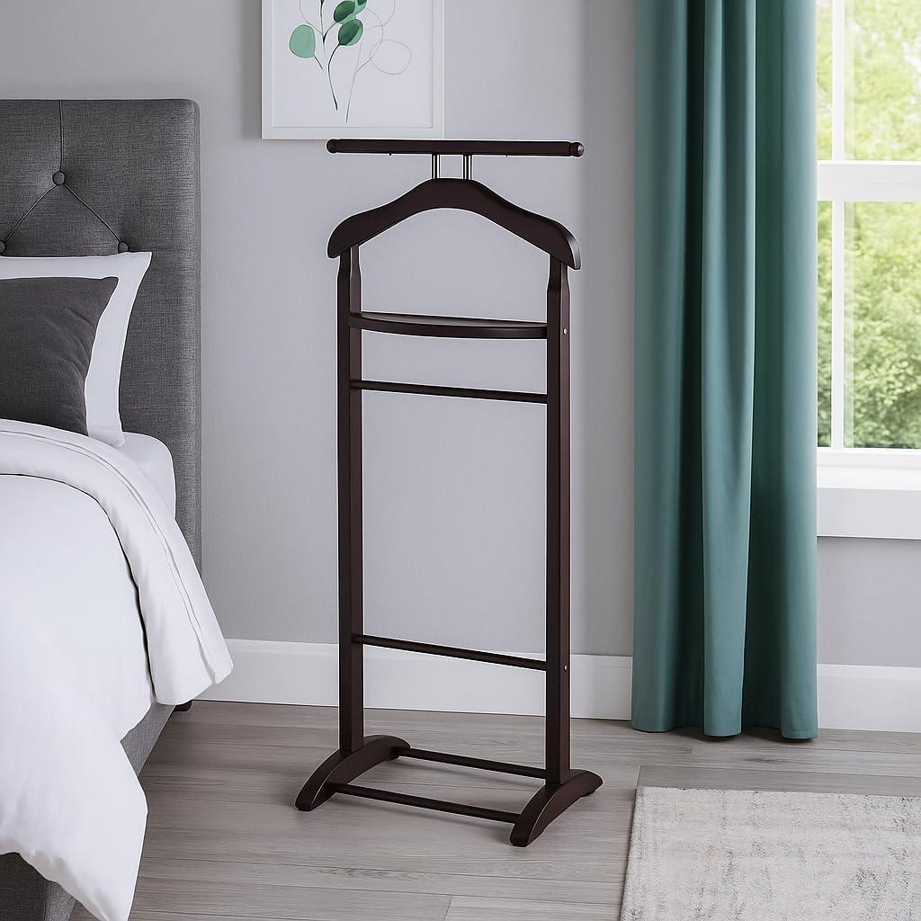 Knight Solid Wood Freestanding Valet Stand