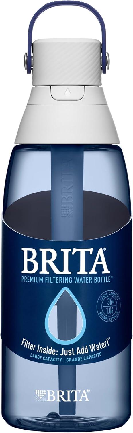 Brita 36 oz Night Sky Premium Leak Proof Filtered Water Bottle with Straw