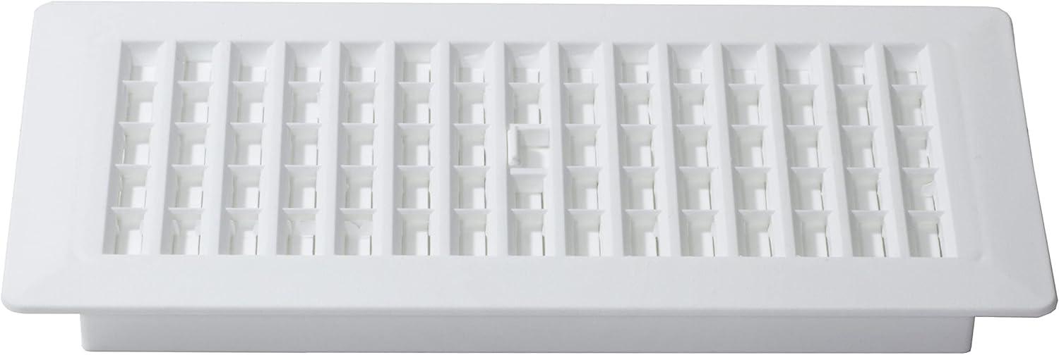 Decor Grates PL410-WH 4-Inch by 10-Inch Plastic Floor Register, White
