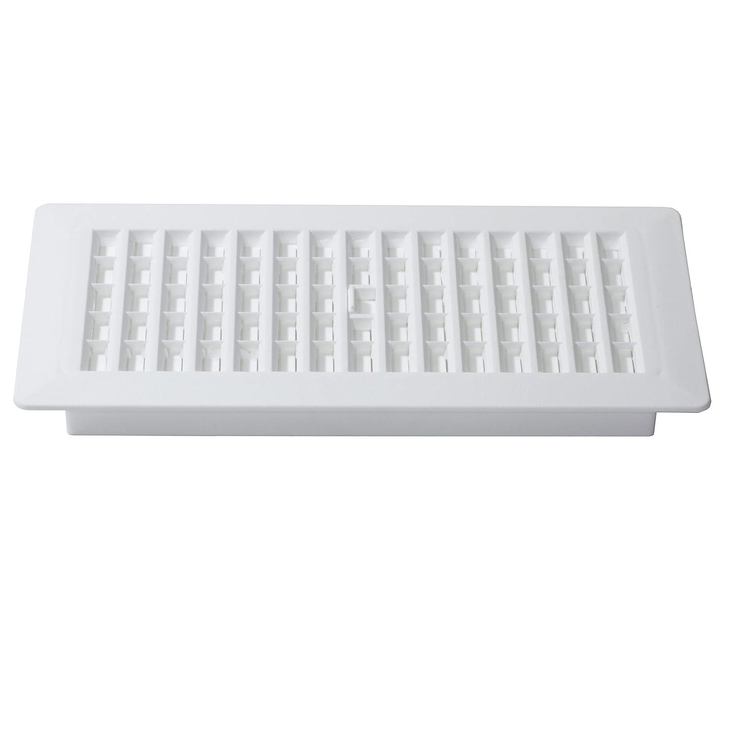 Decor Grates PL410-WH 4-Inch by 10-Inch Plastic Floor Register, White