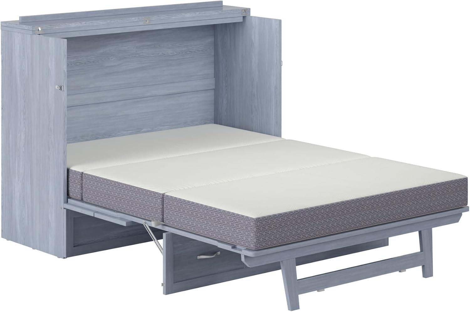 Full Northfield Murphy Bed Chest in Driftwood Grey