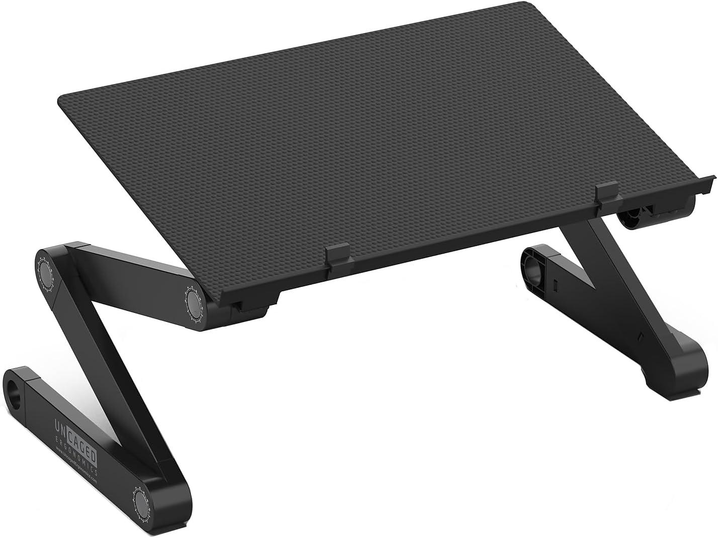 ErgoFlex Pro Adjustable Black Aluminum Laptop Stand, 16"