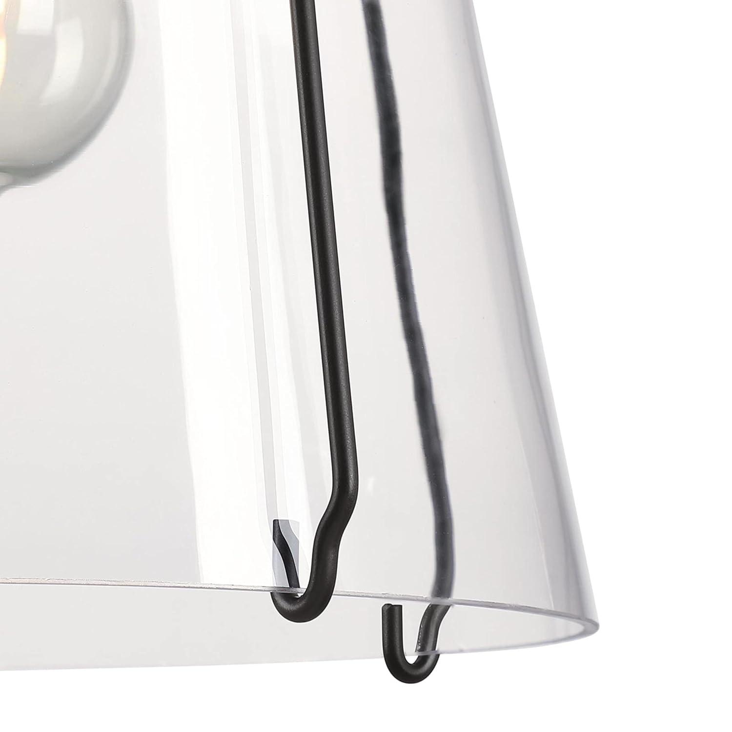 Westinghouse Lighting 6130100 Kewadin One Light Indoor Pendant, Matte Black & Clear Glass