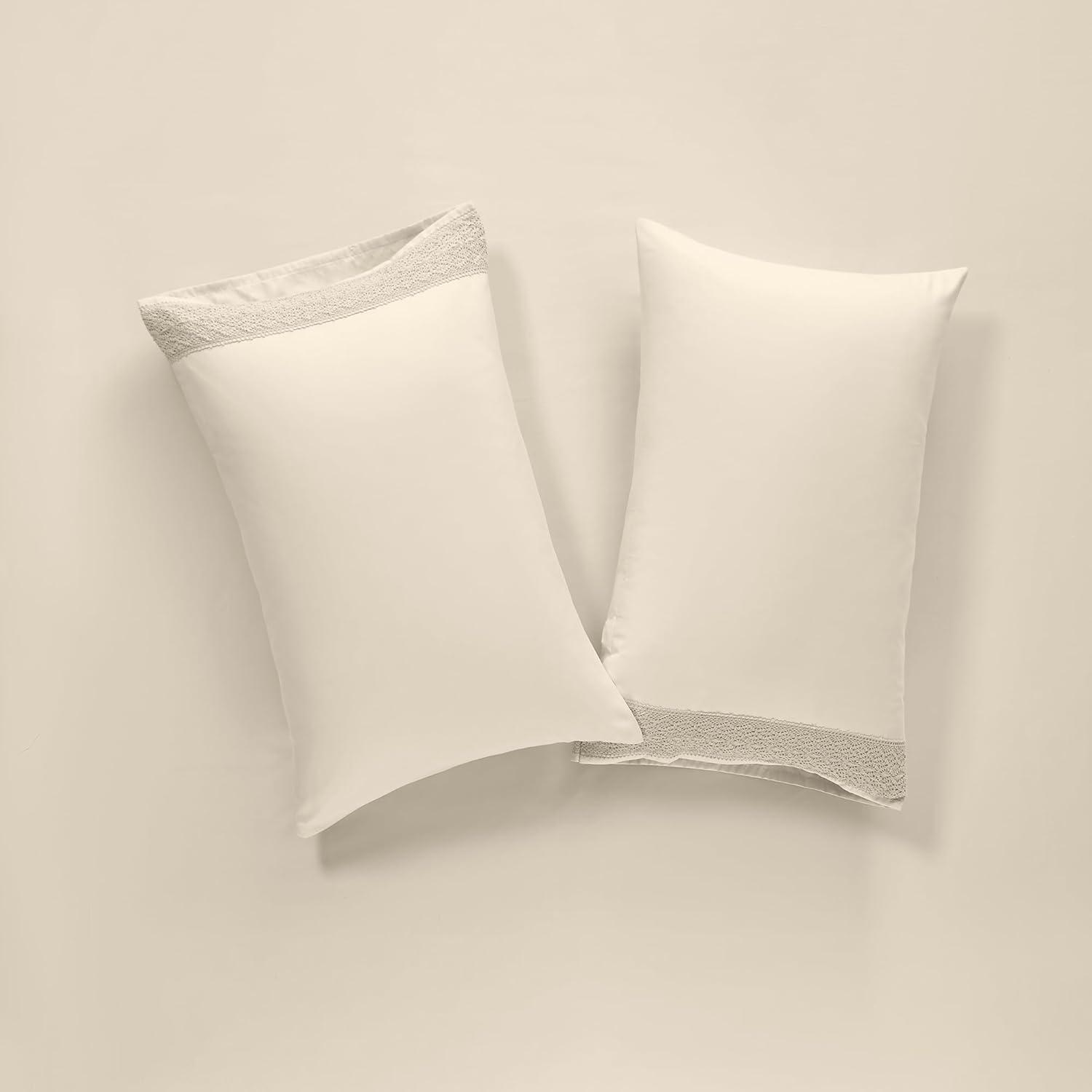 Modern Threads Modern Threads Yate Soft Microfiber Crochet Lace Sheets - Luxurious Microfiber Bed Sheets - Includes Flat Sheet, Fitted Sheet with Deep Pockets, & Pillowcases