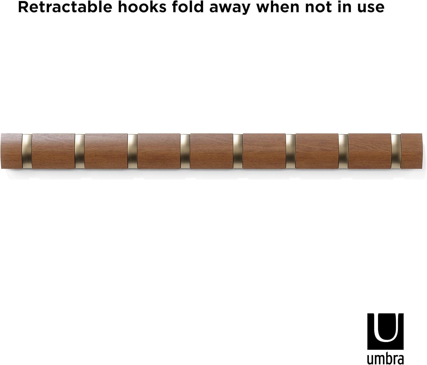 8 - Hook Solid Wood Coat Rack