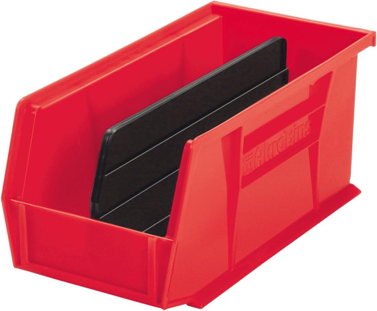 Black Plastic Storage Bin Dividers, 17" x 10" (Set of 6)