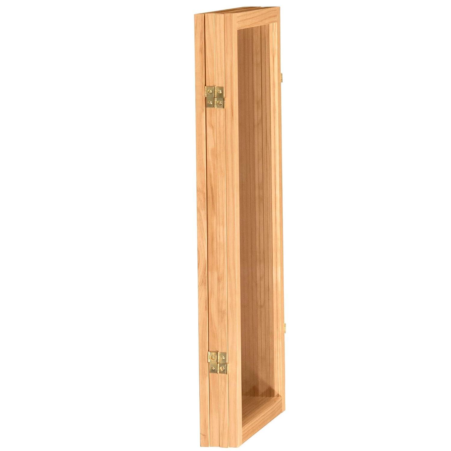 Oriental Furniture 3 ft. Tall Clear Screen Natural - 4 Panel