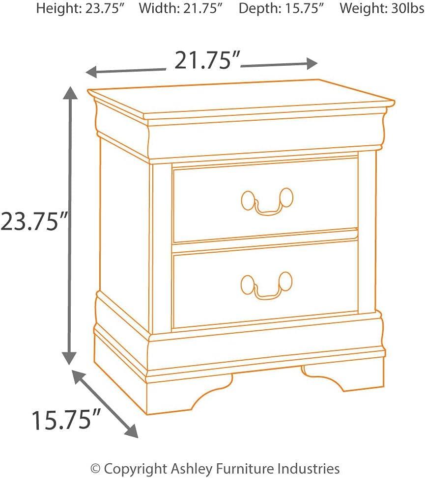 Alisdair Dark Brown Transitional 2-Drawer Nightstand